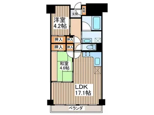 プラザ向ヶ丘遊園【4階】の間取り