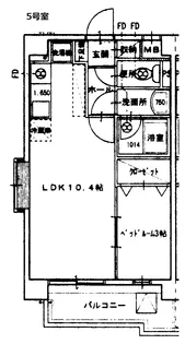 ラホヤハナクマ【4階】の間取り