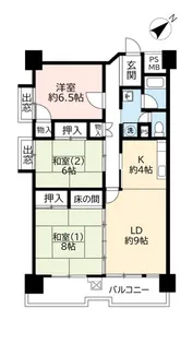 UR武庫川【4階】の間取り