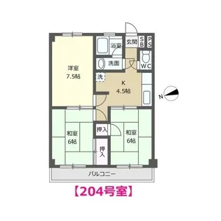 サンコーポ(小松)【2階】の間取り