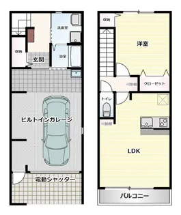ベース ガレージ【2階】の間取り