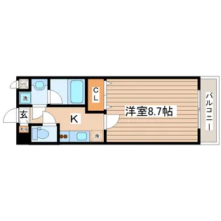 リヴィエール若林【3階】の間取り