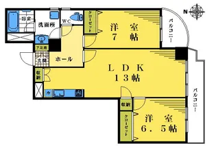 グランドハイツ落合【9階】の間取り