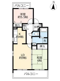 UR日進香久山花の街【4階】の間取り