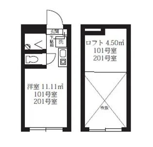 アパートメンツ東京西小岩【1階】の間取り