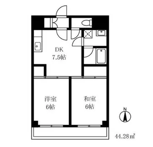 ハイツオーエド【8階】の間取り