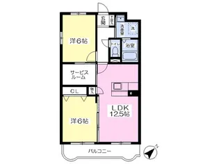 サンフラワー【2階】の間取り