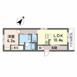 ベレオ黄金町【2階】の間取り