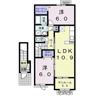ミューク A【2階】の間取り