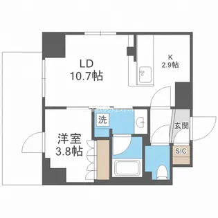 ファインレジデンス福島海老江【8階】の間取り