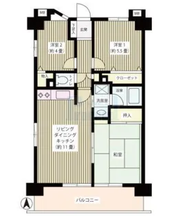 ヴェルデ武蔵野【5階】の間取り