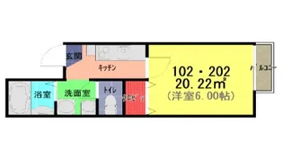 LF武里【1階】の間取り