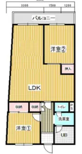 白鷺ビューハイツ【3階】の間取り