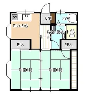 尾山ハイツ【2階】の間取り