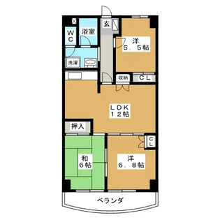 シャルマン5【4階】の間取り