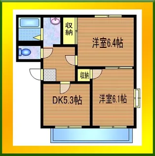 ウインズB【1階】の間取り