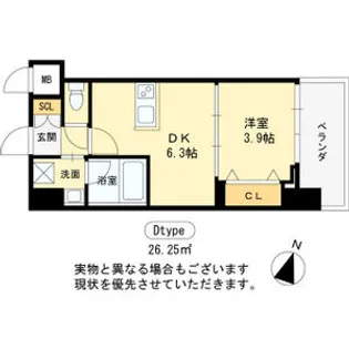 ヴィーナス今里【3階】の間取り