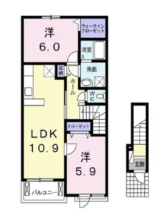 フェリジータII【2階】の間取り