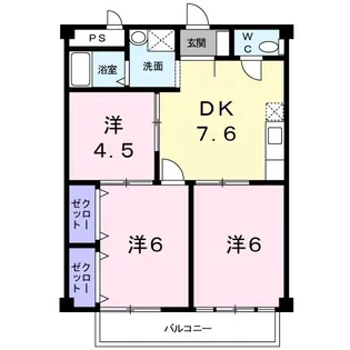 リバーサイドビラI【2階】の間取り