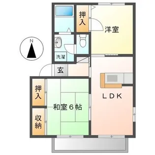 ベルドミールセキネC棟【1階】の間取り