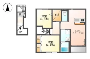 グラン ルミエール B【2階】の間取り