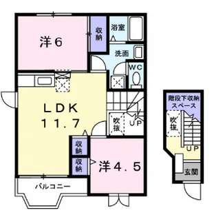 クァイエット・スクエアIII【1階】の間取り
