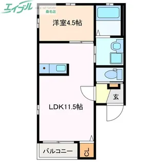 アガパンサス東員【3階】の間取り