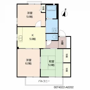 ファミールJ I棟 ♯【2階】の間取り