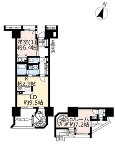 URアミティ横浜【2階】の間取り