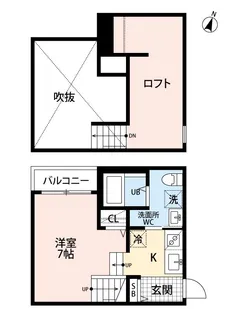 LaLuce黒髪【1階】の間取り