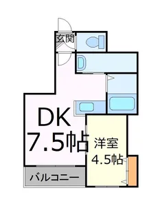 ル・エストV【1階】の間取り