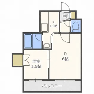 ラフィナート北12条【2階】の間取り