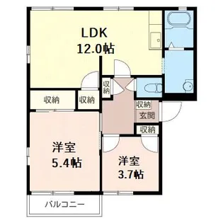 アーバンハイムS【2階】の間取り