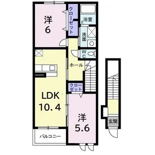 リバーサイド・サクラ I【2階】の間取り