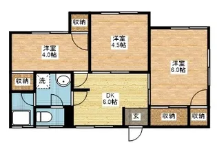 横道アパート【1階】の間取り