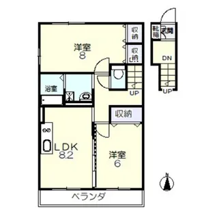 ファーストコート B【2階】の間取り