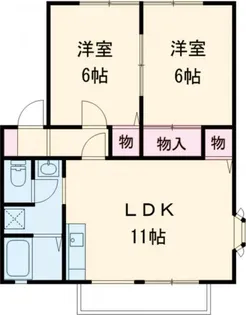 ロジュアンリュミエールD【1階】の間取り
