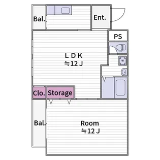 ヤマグチマンション【8階】の間取り