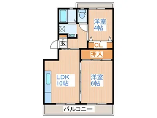 カーサ里の杜【2階】の間取り