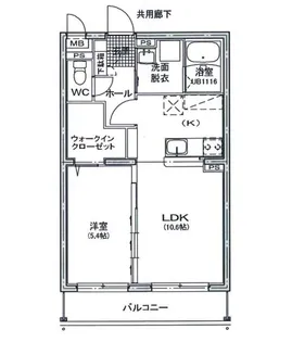 パークリジア高松東【1階】の間取り