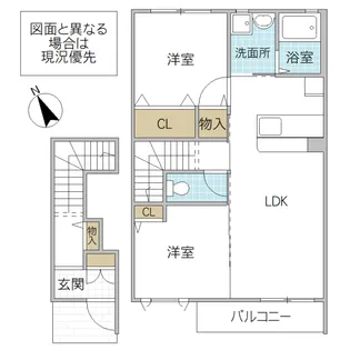 ヴィラーチェ B【2階】の間取り