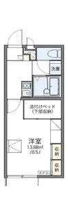 レオパレスエバーグリーン【1階】の間取り