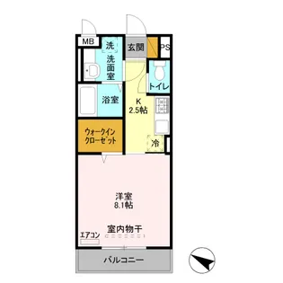 アグスター【1階】の間取り