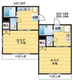 ダンディライオンyamaguchi【1階】の間取り