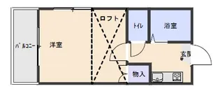 レオパレス松保A【2階】の間取り