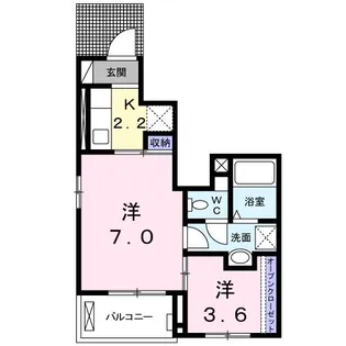 サンパティークII【1階】の間取り