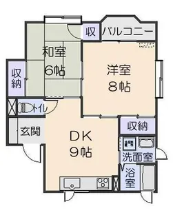 アスコット根城B【1階】の間取り