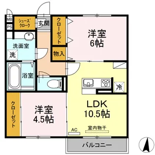 アトリオみなみだいら5【1階】の間取り