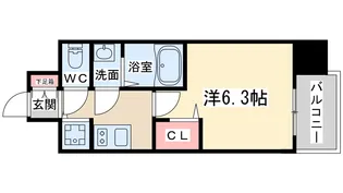 プレサンス梅田東アルファ【7階】の間取り