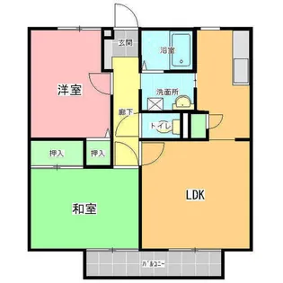 ラウンドフィールド霞【1階】の間取り